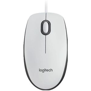 Logitech M100 muis met kabel wit