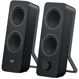 Logitech Z207 Bluetooth-luidsprekersysteem voor pc, stereogeluid, 10 W vermogen, 3,5 mm audio-ingang, hoofdtelefoonaansluiting, meerdere apparaten, UK-stekker, computer/TV/smartphone/tablet, zwart