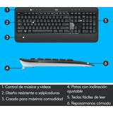 Logitech - MK540 Draadloos Toetsenbord En Muis - Spaans - Zwart - Comfortabel