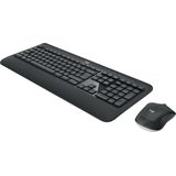 Logitech Advanced MK540 toetsenbord Inclusief muis USB QWERTY Scandinavisch Zwart, Wit