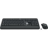 Logitech MK540 Advanced Kabellose Tastatur und Maus Combo für Windows, Skandinavisches QWERTY-Layout - Schwarz