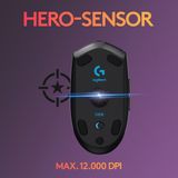 Logitech - G305 - Draadloze Muis - Zwart - HERO Sensor - 12000 DPI