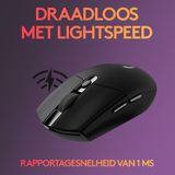 Logitech - G305 - Draadloze Muis - Zwart - HERO Sensor - 12000 DPI