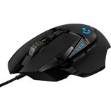 Logitech G502 HERO Bedrade Gaming Muis.600 DPI Rechtshandig Zwart