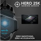 Logitech - G502 Hero - Gamingmuis - Zwart - Optische Sensor - 100 tot 16.000 DPI