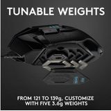 Logitech - G502 Hero - Gamingmuis - Zwart - Optische Sensor - 100 tot 16.000 DPI