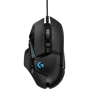 Logitech G502 HERO - Bedrade Gaming Muis - 25.600 DPI - Rechtshandig - Zwart