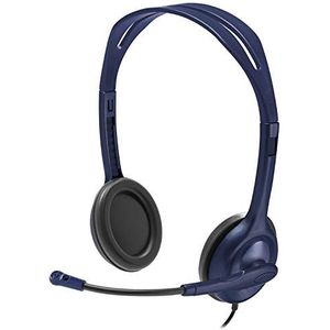 Logitech Hoofdtelefoon voor kinderen, bedraad, stereo-headset met microfoon, 3,5 mm jackstekker, 85 dB, meest waardevolle kabel, 5 hoofdtelefoons, PC/Mac/laptop/tablet - blauw