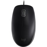 Logitech B110 Silent - Muis - Zwart - Kabel - Ambidextrous