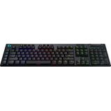Logitech G915 LIGHTSPEED kabellose mechanische Gaming-Tastatur, Taktiler GL-Tasten-Switch mit flachem Profil, LIGHTSYNC RGB, Ultraschlankes Design, Deutsches QWERTZ-Layout - Carbon