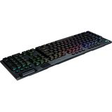 Logitech G915 LIGHTSPEED kabellose mechanische Gaming-Tastatur, Taktiler GL-Tasten-Switch mit flachem Profil, LIGHTSYNC RGB, Ultraschlankes Design, Deutsches QWERTZ-Layout - Carbon