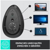 Logitech - Mx Vertical - Draadloze Ergonomische Muis - Zwart - Kunststof