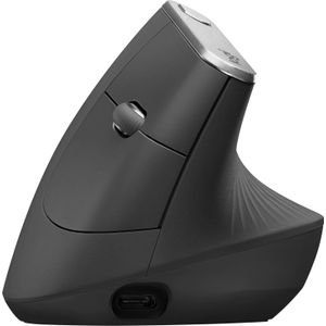 Logitech MX Vertical - vertikale Maus - USB, Bluetooth, 2.4 GHz - Graphite