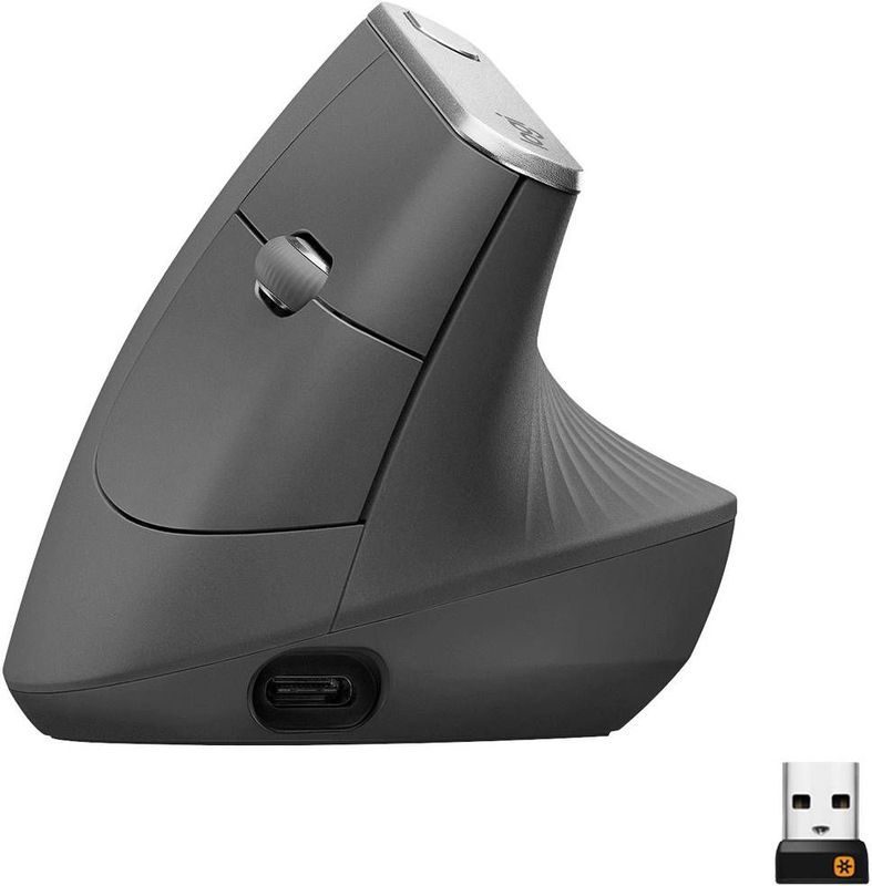 Logitech - Mx Vertical - Draadloze Ergonomische Muis - Zwart - Kunststof