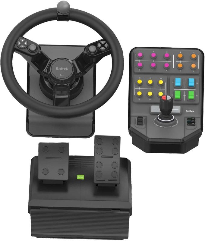 Logitech Simulatie Stuurwiel + Pedalen Zijpaneel Farm Sim (945-000062)