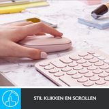 Logitech Pebble M350 - Draadloze Muis - Bluetooth - Roze