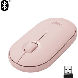 Logitech Pebble M350 - Draadloze Muis - Bluetooth - Roze
