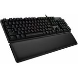 Logitech G 513 - Mechanisch gaming-toetsenbord met handsteun, RGB LIGHTSYNC, GX-schakelaar, aluminiumlegering, USB-aansluiting, Spaanse QWERTY-lay-out, zwart