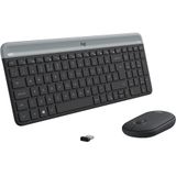 Logitech Slim Wireless Keyboard and Mouse Combo MK470 - GRAPHITE - FRA - CENTRAL