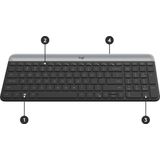 Logitech MK470 toetsenbord Inclusief muis RF Draadloos QWERTZ Zwitsers Grafiet