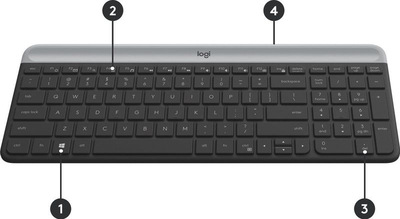Logitech MK470 toetsenbord Inclusief muis RF Draadloos QWERTZ Zwitsers Grafiet