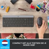 Logitech MK470 Slim Combo - Draadloos toetsenbord en muis - AZERTY - Zwart