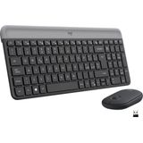 Logitech MK470 toetsenbord Inclusief muis RF Draadloos QWERTY Italiaans Grafiet