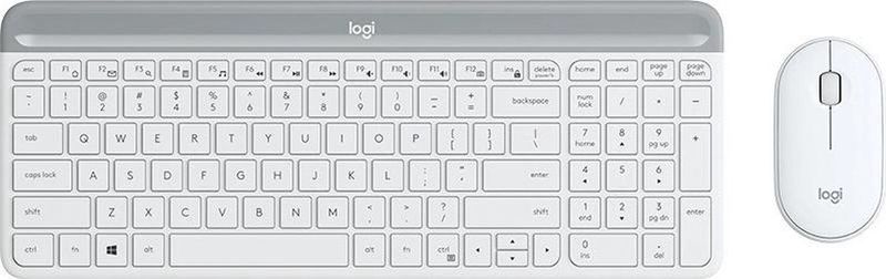 Logitech MK470 toetsenbord Inclusief muis RF Draadloos QWERTY Scandinavisch Wit