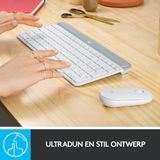 Logitech Slim Wireless Combo MK470 - Tastatur-und-Maus-Set - US International - Off-White