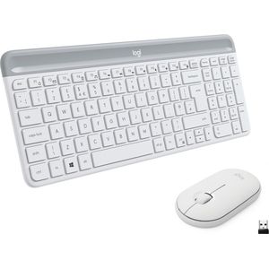 Logitech MK470 Slim Combo - Draadloos Toetsenbord en Muis - QWERTY - Wit