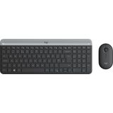 Logitech Slim Wireless Combo MK470 - Toetsenbord en muis set draadloos - 2.4 GHz - Tsjechisch - grafiet - Qwerty