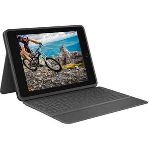 Logitech Rugged Folio für iPad (7., 8. und 9. Generation) – Schutzcase mit Smart Connector und strapazierfähiger, Spanisches QWERTY-Layout- Schwarz