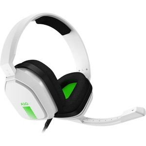 ASTRO Gaming A10 Gaming Headset, Lichtgewicht, Schadebestendig, ASTRO Audio, Dolby ATMOS, 3.5mm Audio Aansluiting, Kabel, voorXbox Series X|S, Xbox One, PS5, PS4, Switch, PC, Mac, Mpbiel - wit / groen