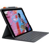 Logitech - Slim Folio - Toetsenbordhoes - Grafiet - Voor iPad (7e, 8e, 9e generatie)