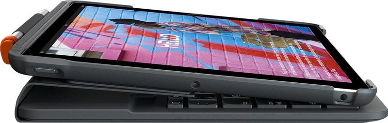 Logitech - Slim Folio - Toetsenbordhoes - Grafiet - Voor iPad (7e, 8e, 9e generatie)