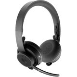 Logitech MSFT Teams Zone Wireless - Bluetooth koptelefoon headset - Grijs
