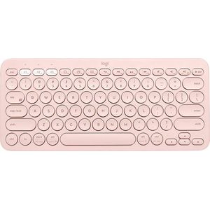 Logitech K380 Multi Device Bluetooth Keyboard Toetsenbord draadloos Bluetooth Duits roze
