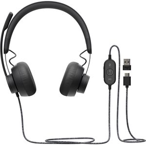 Logitech - Zone Wired - USB-C Headset - Graphite - Ruisonderdrukkende Microfoontechnologie