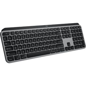 Logitech MX Keys ��– geavanceerd draadloos verlicht toetsenbord voor Mac, tactiel typen, ledtoetsen met achtergrondverlichting, Bluetooth, USB-C, batterij 10 dagen, Apple MacOS, ruimtegrijs – Frans toetsenbord AZERTY