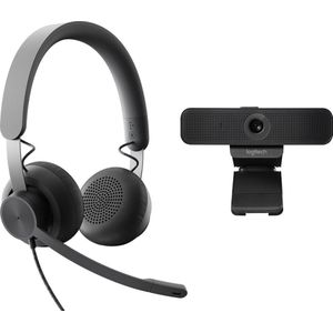 Logitech Zone Wired UC headset met C925e webcam