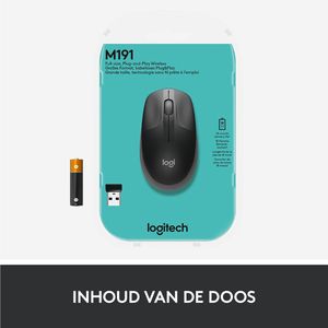 Logitech M190 - Muis - EMEA / MID GREY