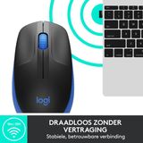 Logitech - M190 - Draadloze Muis - Blauw - Optische Muis