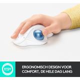 Logitech ERGO M575 Wireless USB Bluetooth Egonomic - Ergonomische Maus (Wei�)