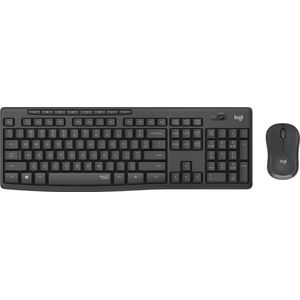 Logitech MK295 Muis en toetsenbord, set, draadloos, SilentTouch, numeriek toetsenbord, sneltoetsen, optische tracking, nano-USB-ontvanger, draadloze muis zonder latentie, Frans AZERTY-toetsenbord - zwart