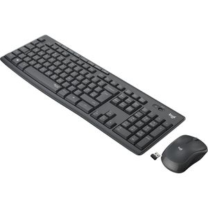 Logitech MK295 Silent Draadloze muis en toetsenbord QWERTY Italiaans / Zwart