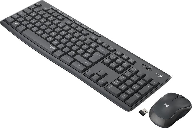 Logitech MK295 Silent Draadloze muis en toetsenbord QWERTY Italiaans / Zwart