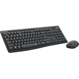 Logitech - Mk295 - Draadloze Toetsenbord en Muis - Zwart - Kunststof