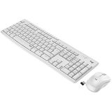 Logitech MK295 draadloze muisset – SilentTouch, cijferblok, sneltoetsen, optische tracker, USB-ontvanger, nano-muis, draadloze muis, nullatentie, Frans AZERTY-toetsenbord – wit