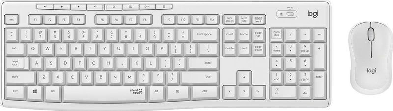 Logitech MK295 Silent Draadloze muis en toetsenbordcombinatie AZERTY FR / Wit