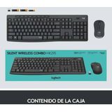 Logitech - Mk295 - Draadloos Toetsenbord En Muis - Spaans - Zwart - Silenttouch Technologie